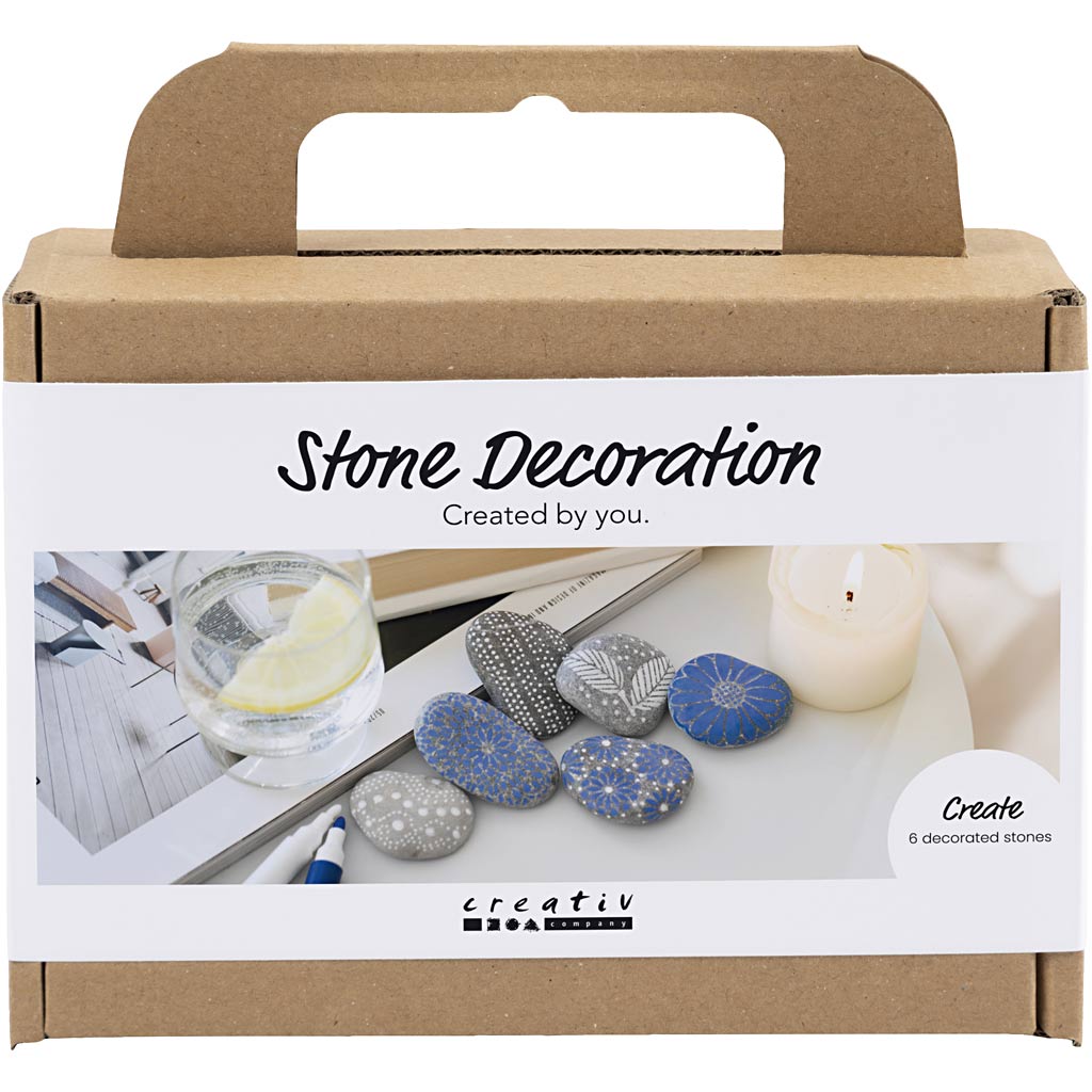 Mini Craft Kit Stone Decoration, blue