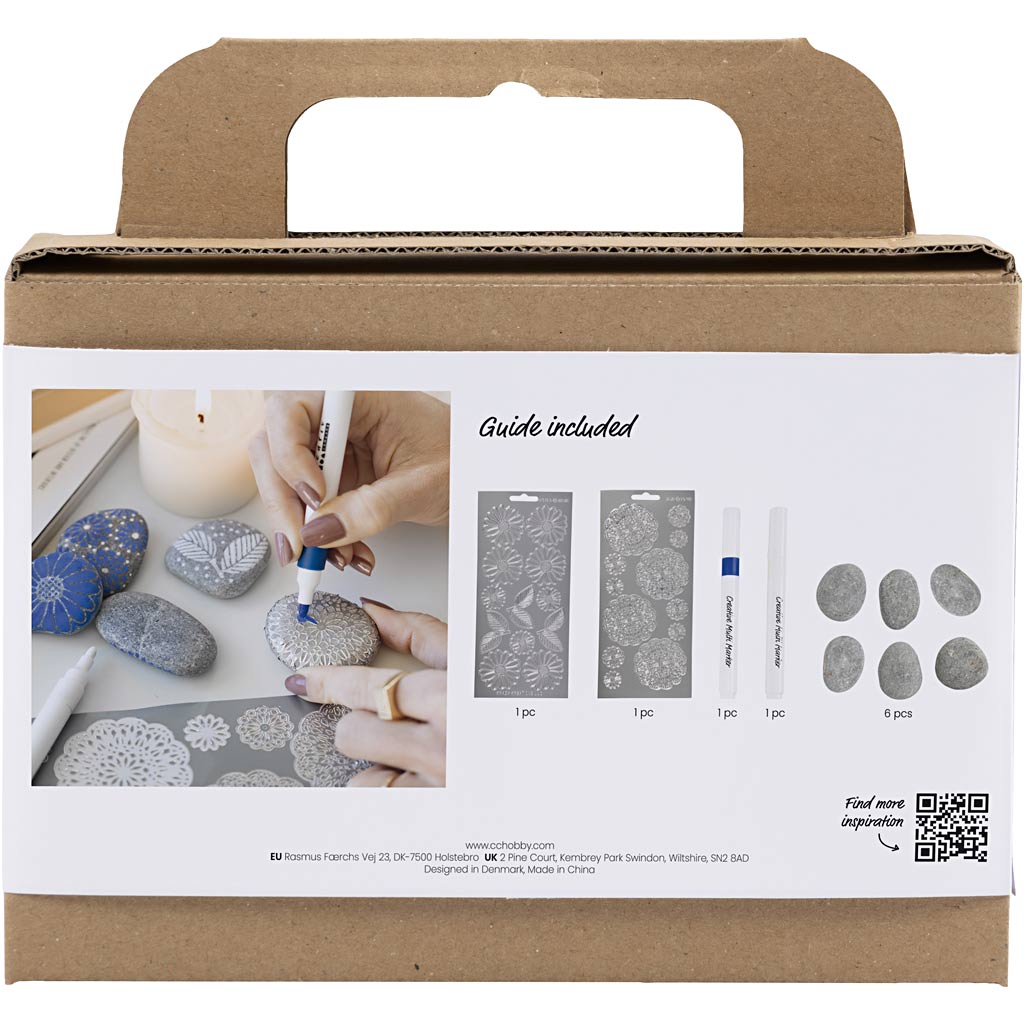 Mini Craft Kit Stone Decoration, blue
