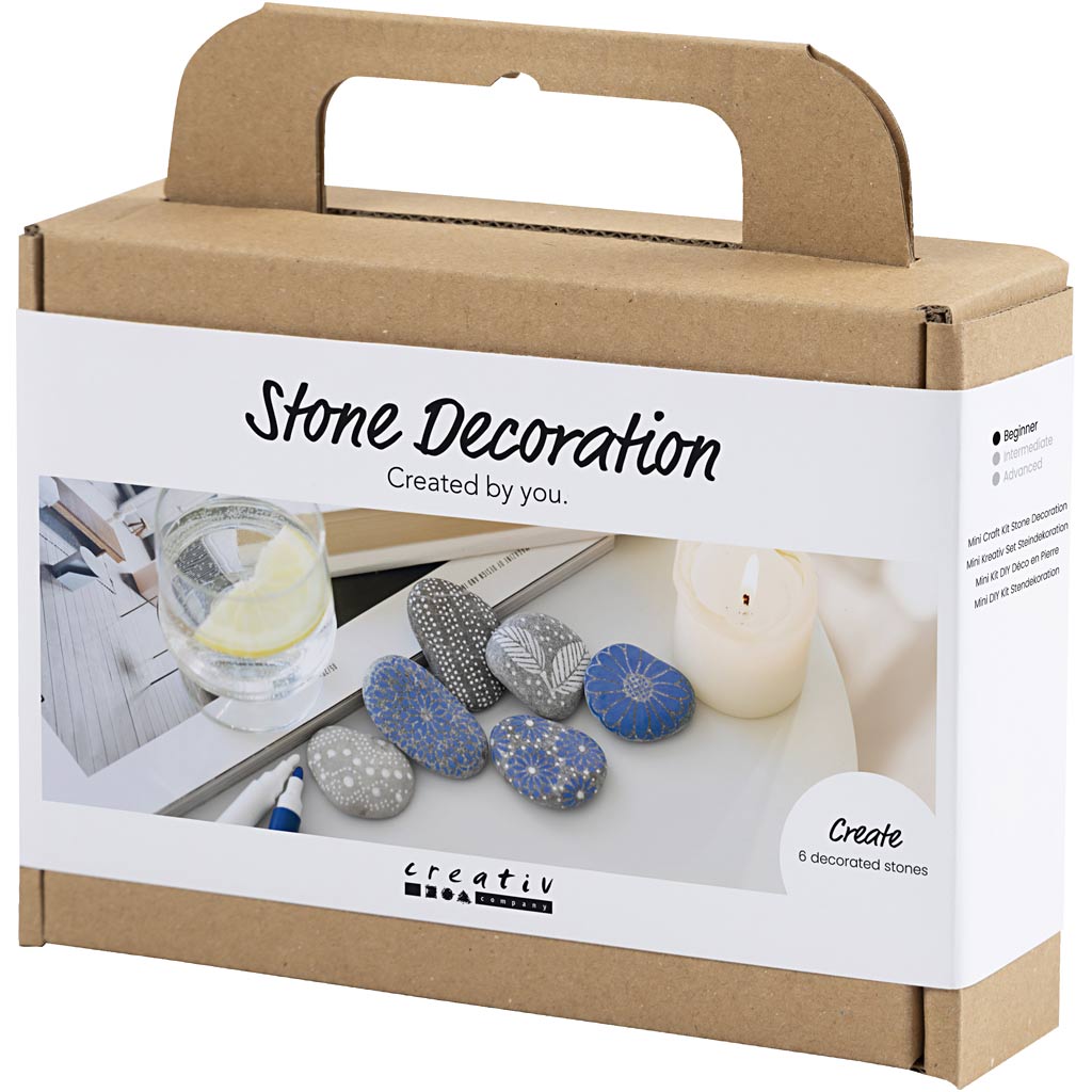 Mini Craft Kit Stone Decoration, blue