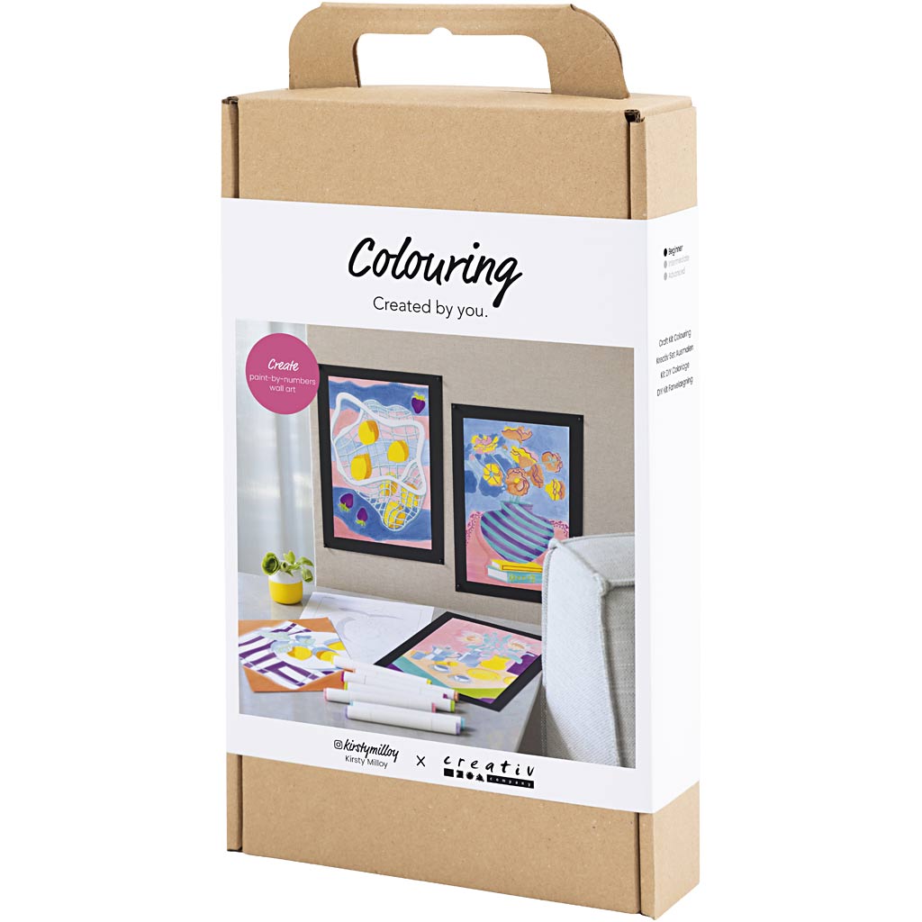 Craft Kit Colouring, Paint by numbers, markers