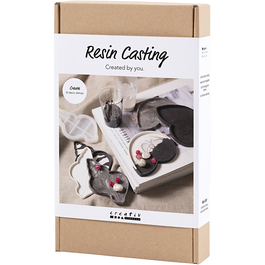 Craft Kit Resin Casting, Conch, black, white
