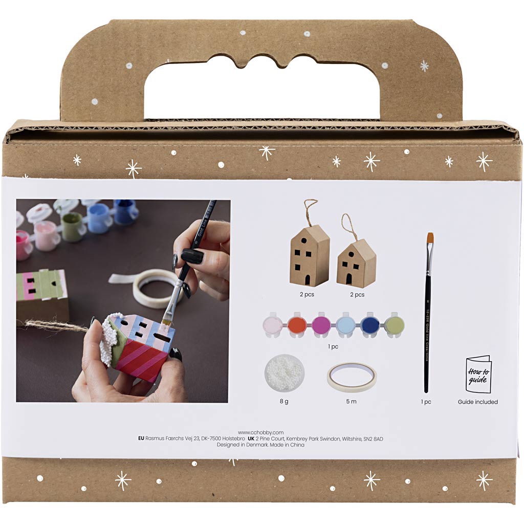 Mini Craft Kit Decoration, Houses, colorful