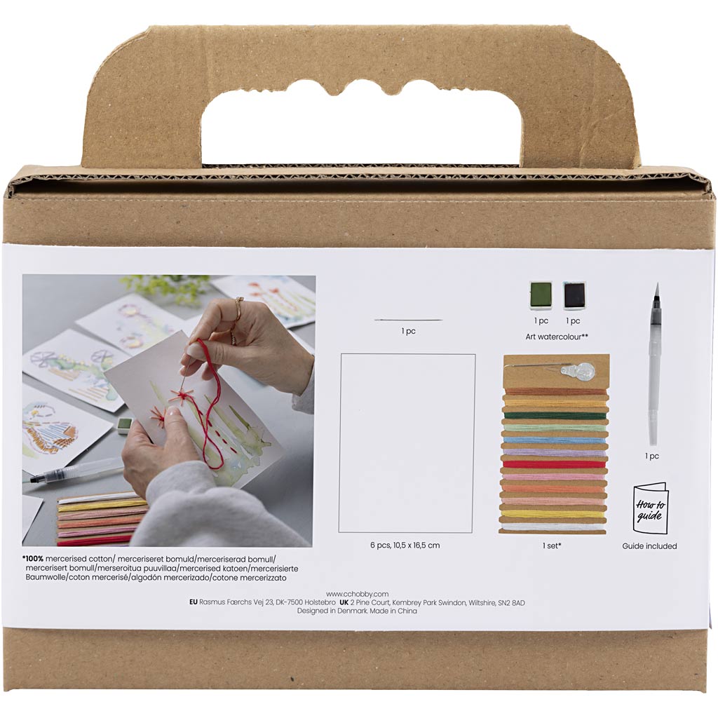 Mini Craft Kit Embroidery, Paintings with embroidery, assorted colours