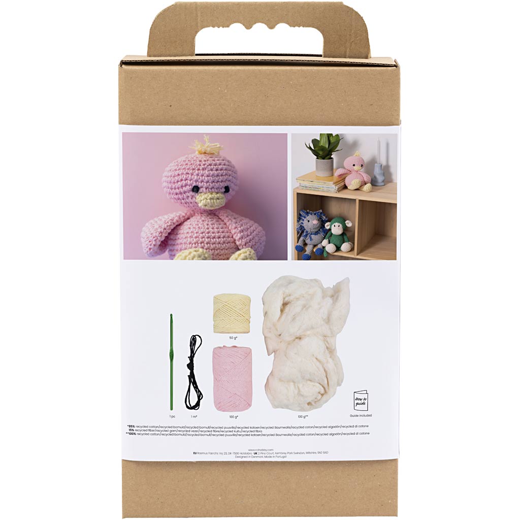 Craft Kit Amigurumi , Duckling, light pink, light yellow