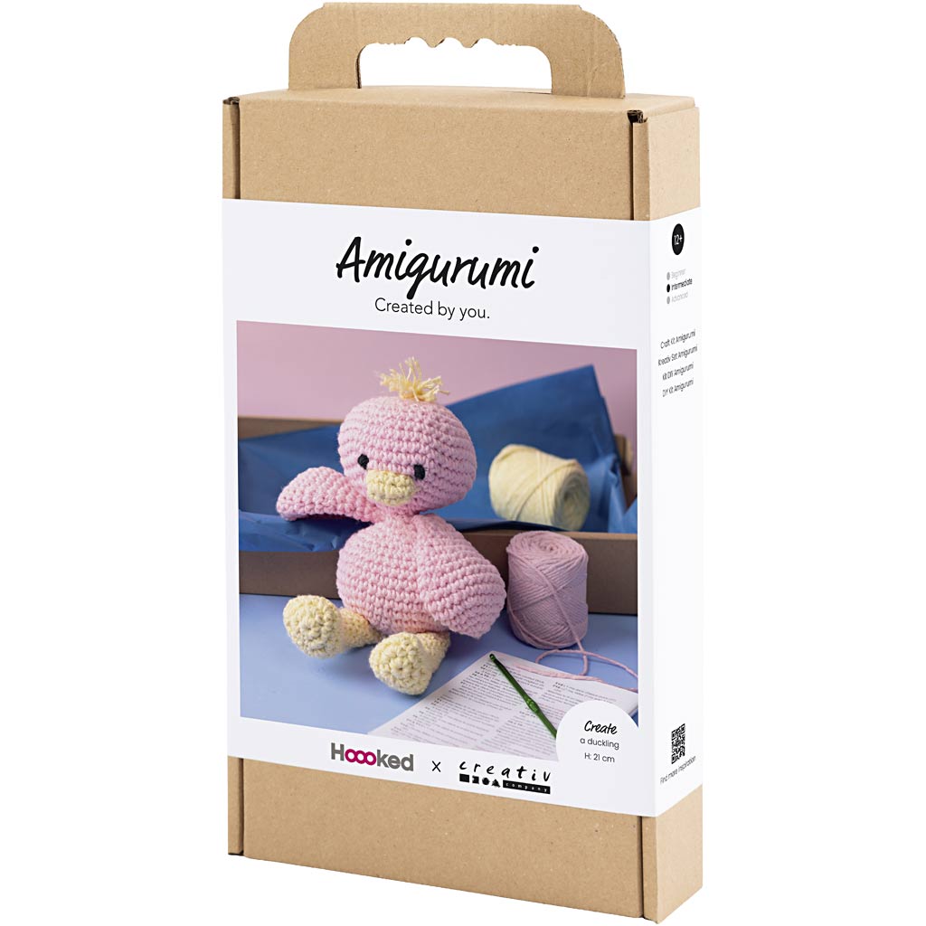 Craft Kit Amigurumi , Duckling, light pink, light yellow