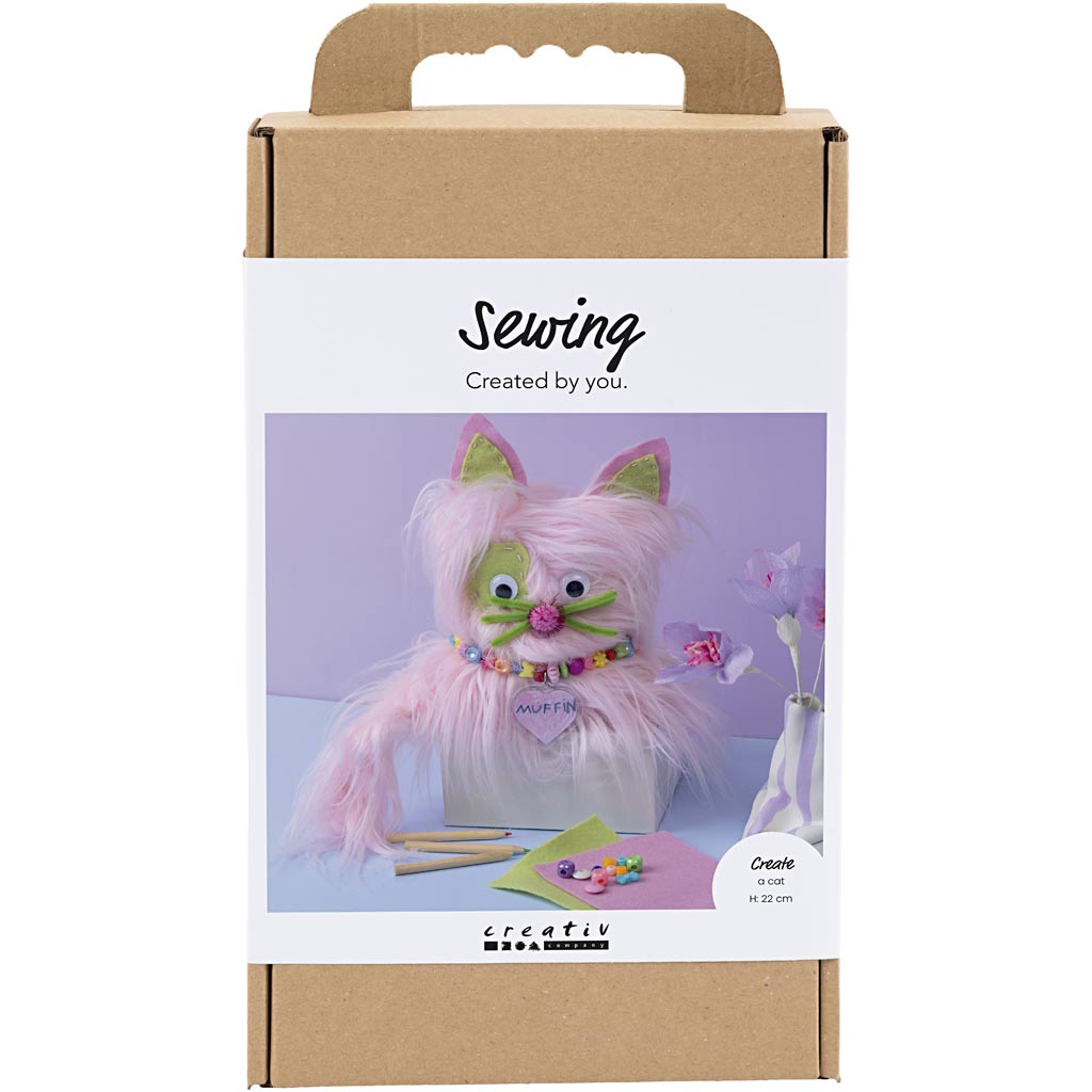 Craft Kit Sewing, Cat, assorted colours