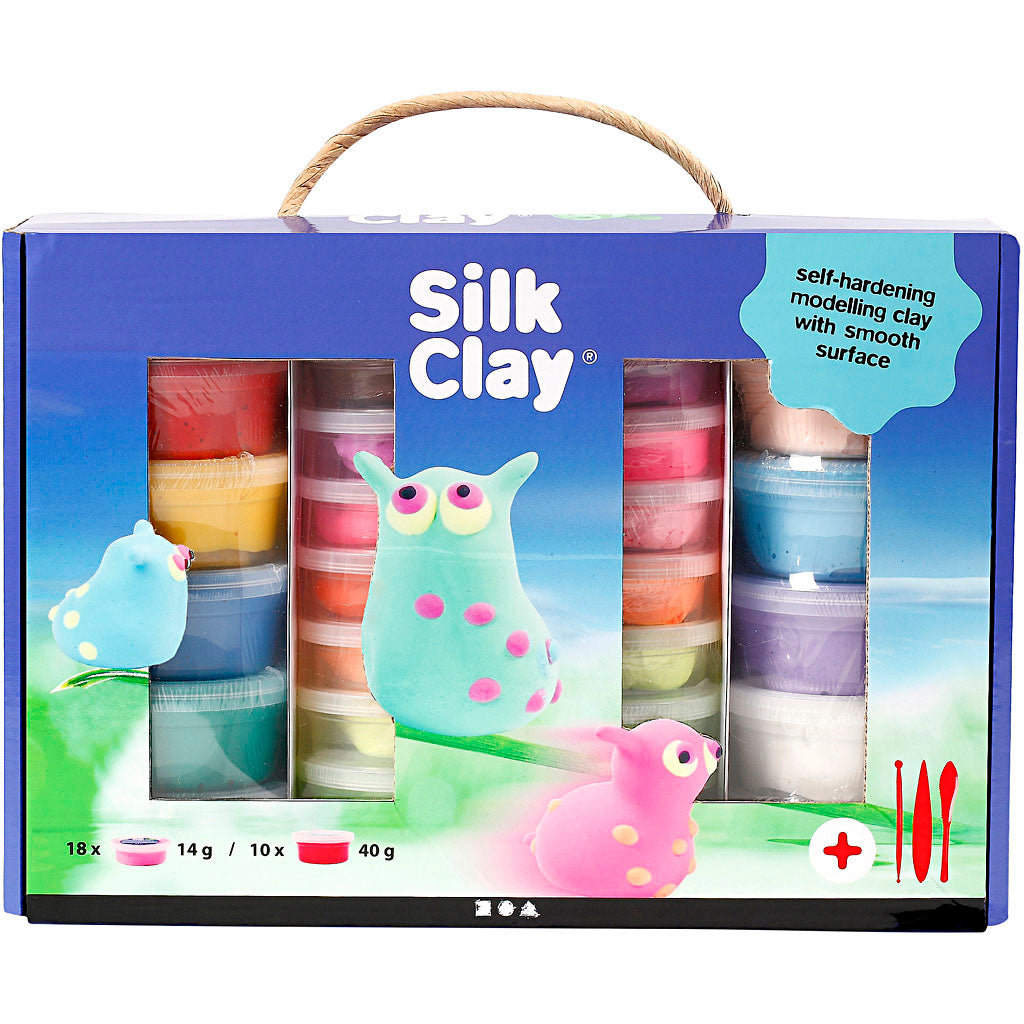 Silk Clay® Set, assorted colours, 1 set