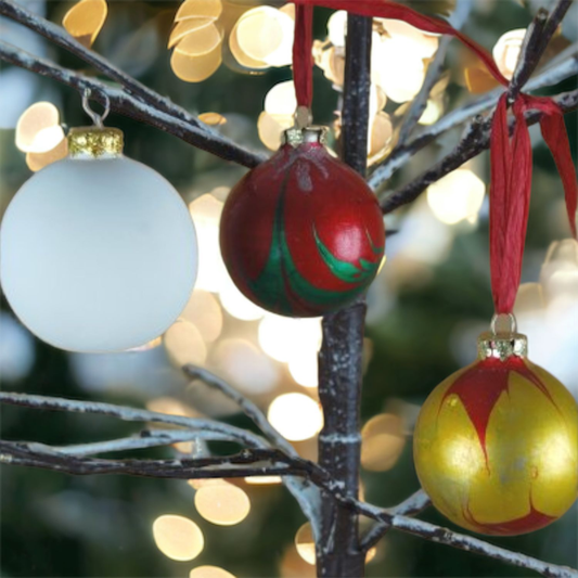 Christmas Tree Bauble – Bisque Blanks x10