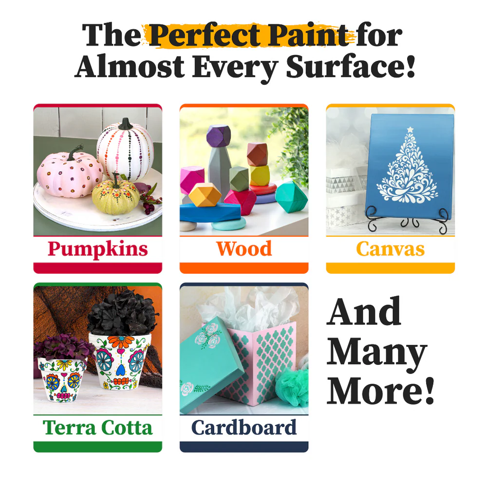 DecoArt Americana Acrylic Paint x12 – Core Colours Value Pack