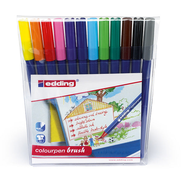 Edding Colourpen Brush - Wallet of 12
