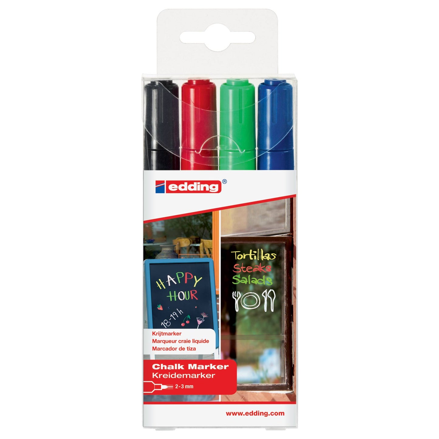 Edding 4095 Chalk Assorted 4 (001-003 011)