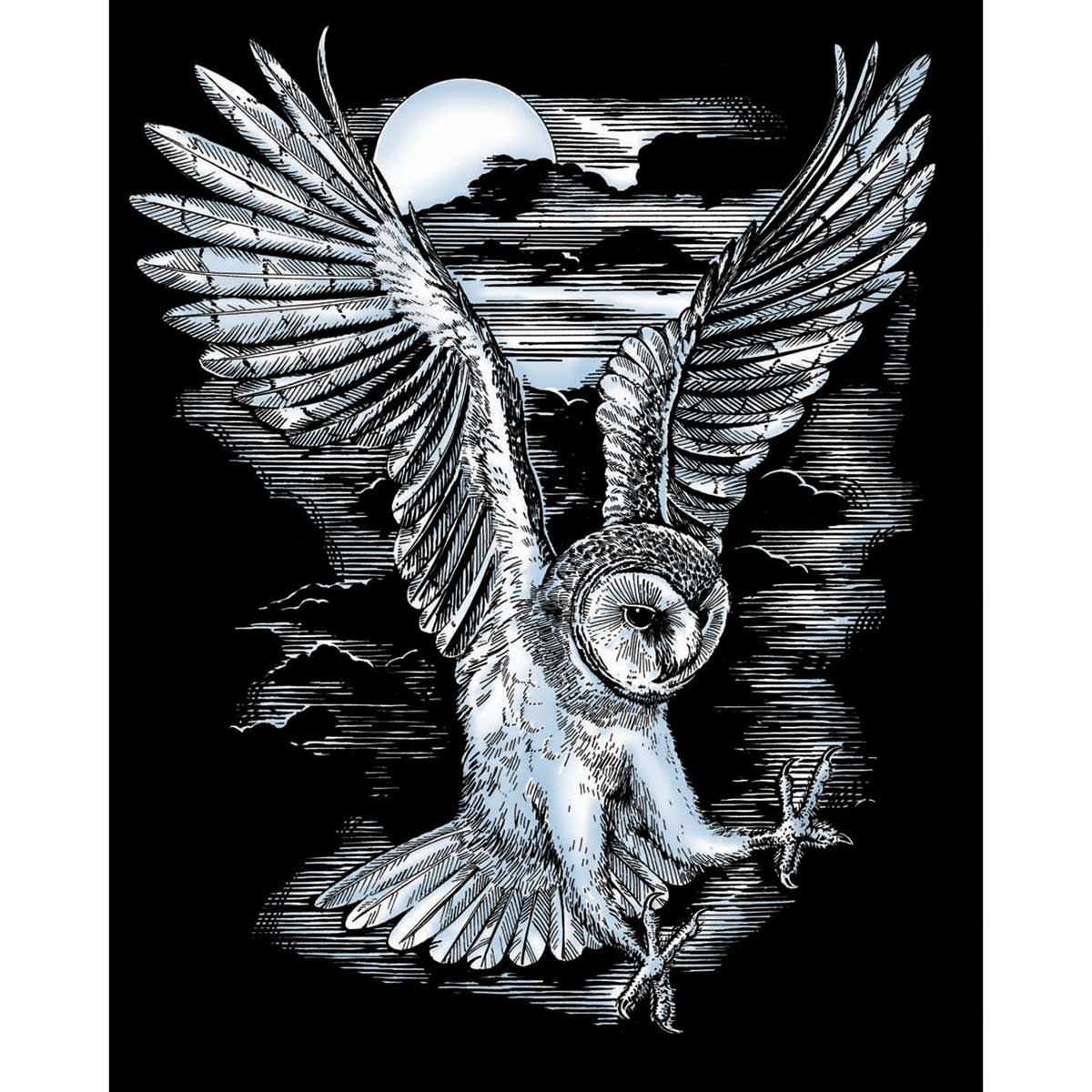 Barn Owl - Silver Scraper Foil