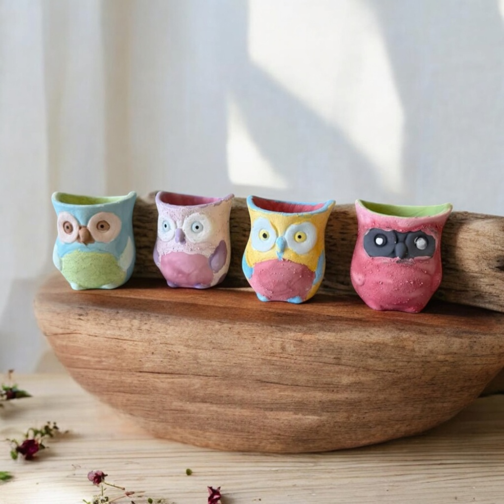 Owl Egg Cup – Bisque Blanks – Box of 12