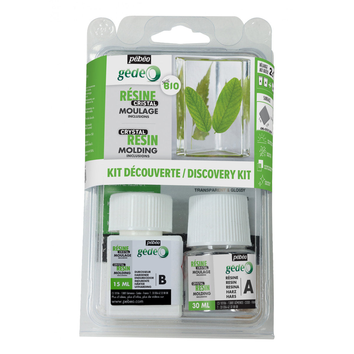 Pebeo Crystal Bio Resin Discovery Kit 45M