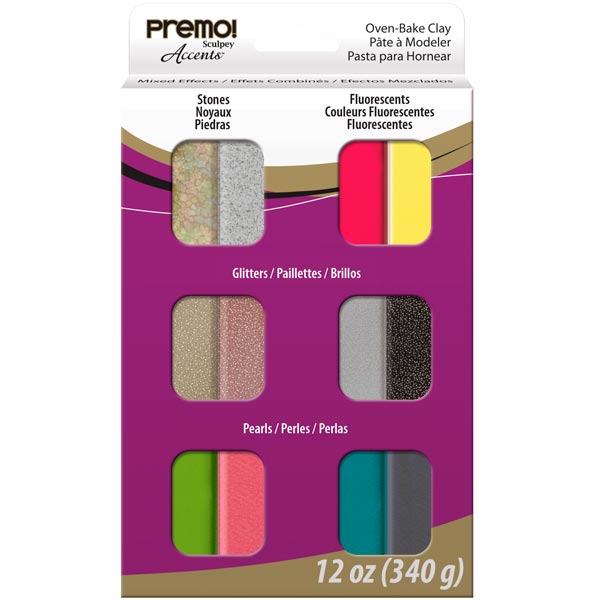 Sculpey Premo Multi Pack 12 x 1oz Mixed Effects