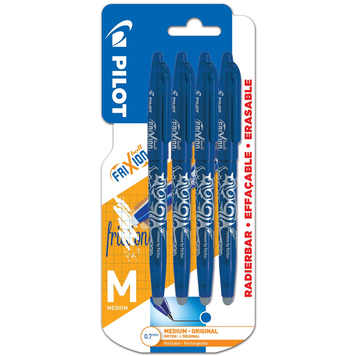 Pilot Frixion Erasable Rollerball 4 Pack