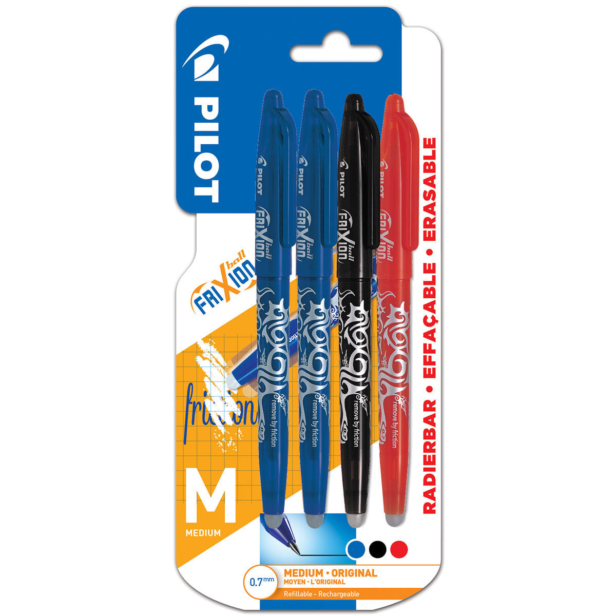 Pilot Frixion Erasable Rollerball 4 Pack