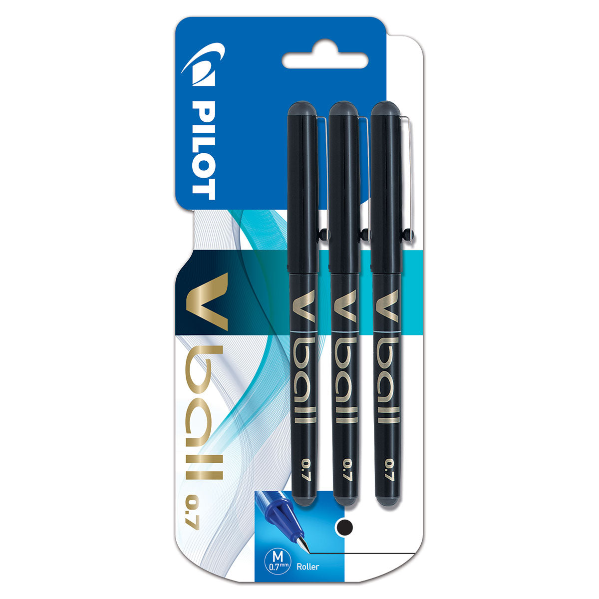Pilot Vball 0.7 3pack Black