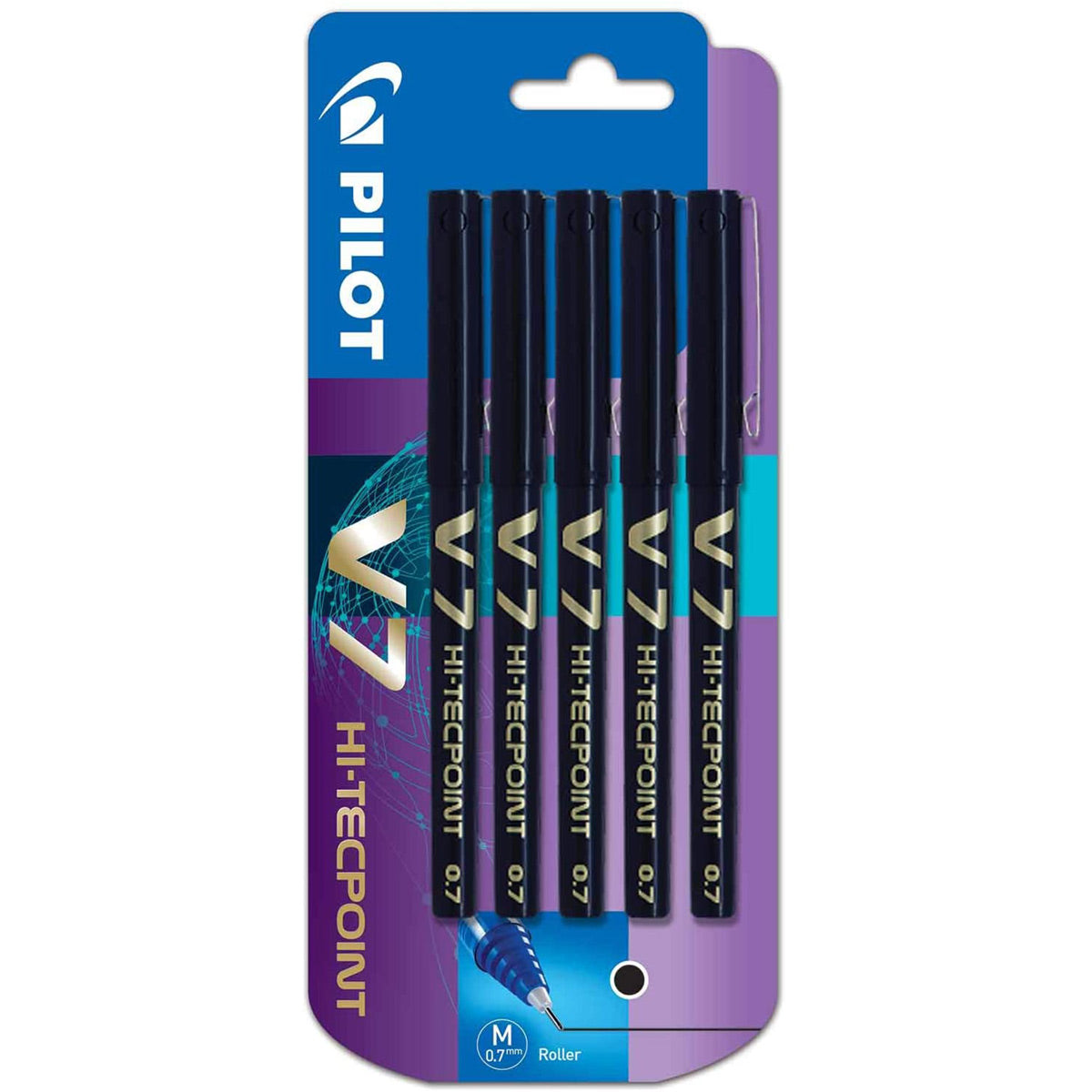 Pilot V7 5Pk Black