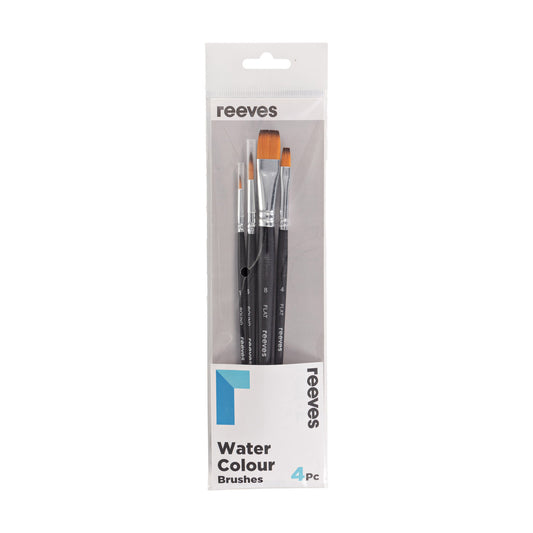 Reeves Watercolour Short Handle 4 Brush Pack