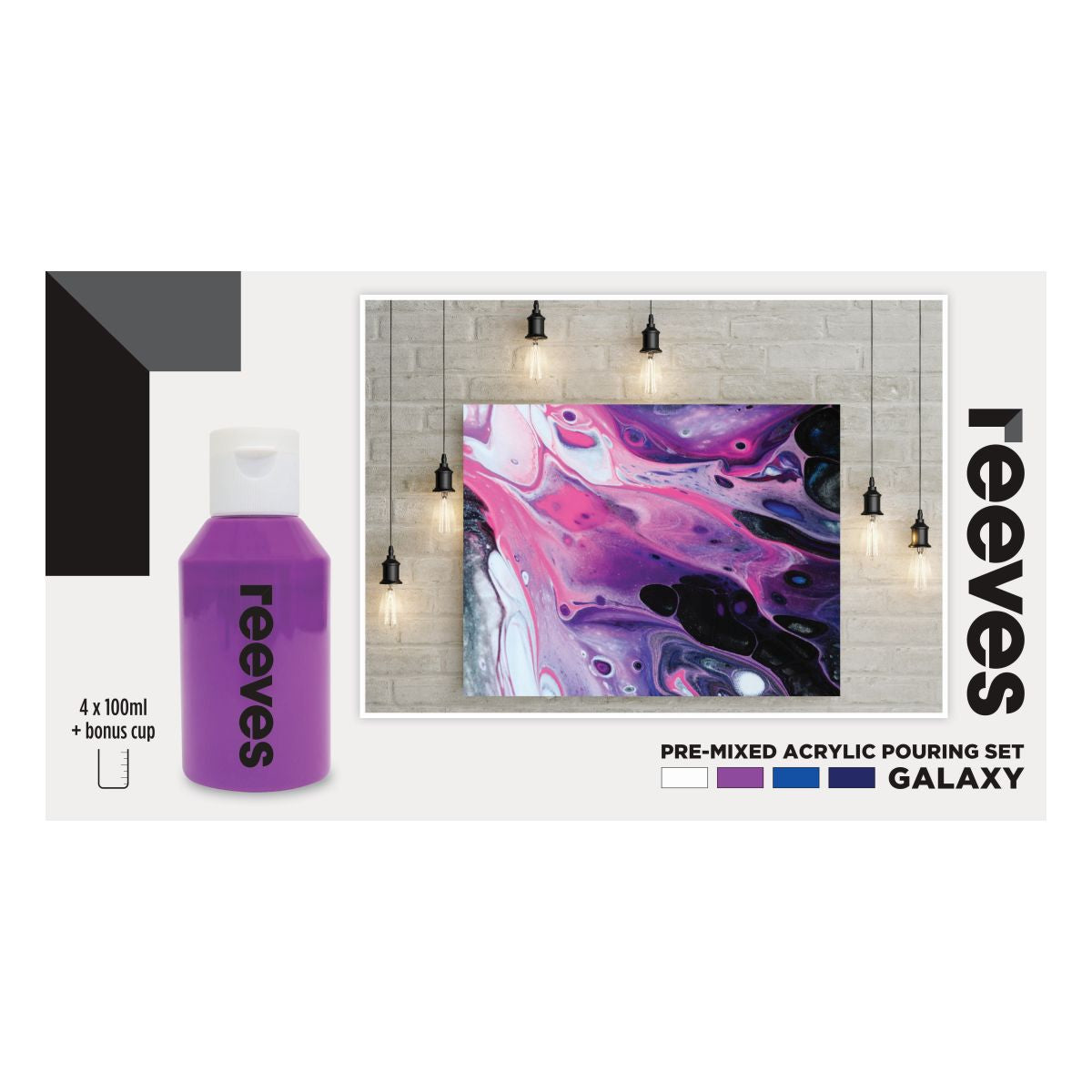 Reeves Pouring Acrylic Set 4 x 100ml