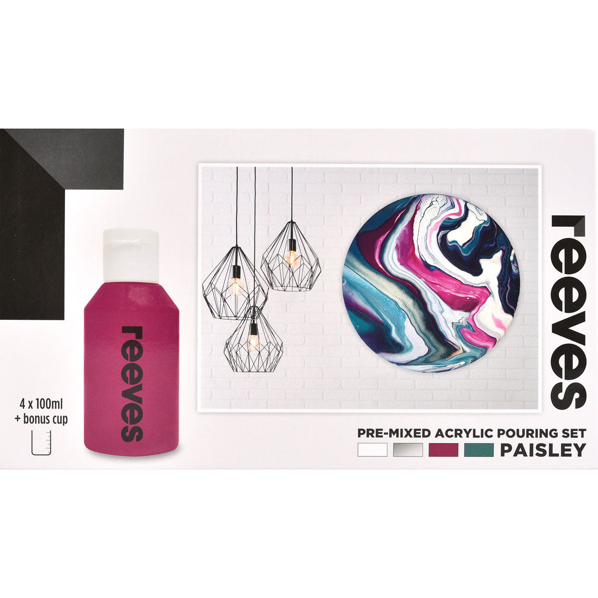 Reeves Pouring Acrylic Set 4 x 100ml