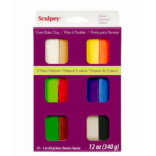 Sculpey III® 12 piece Classic Colors Multi-pack