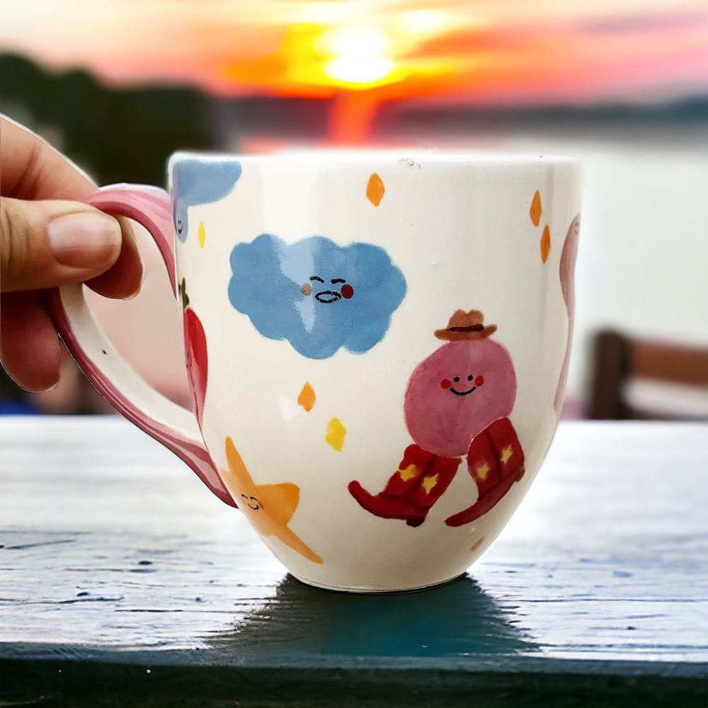 12oz Tapered Coffee House Mugs – Bisque Blanks – x12