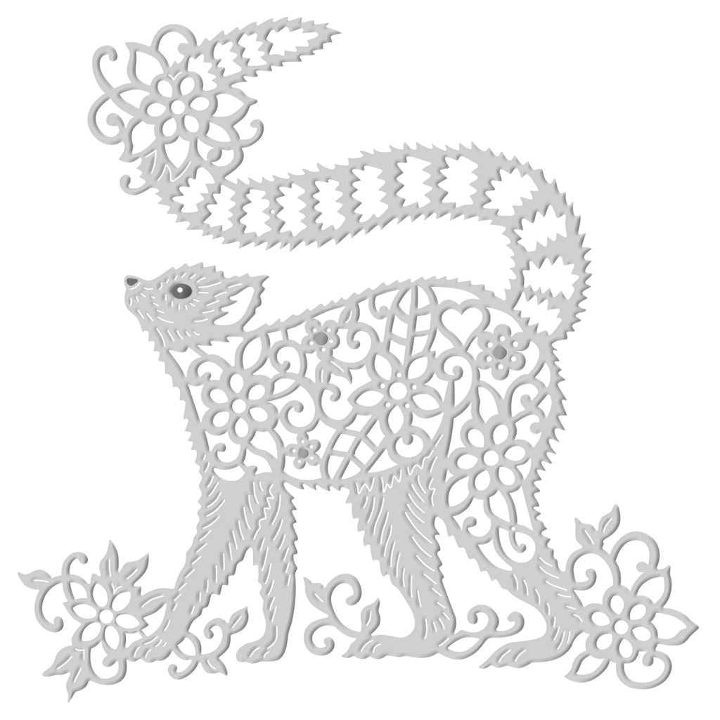 Floral Ring Tailed Lemur - Sweet Dixie Cutting Die