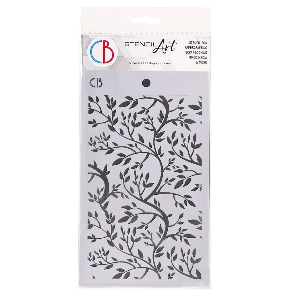 Ciao Bella Tree Branches 5inc x 8inc Texture stencil