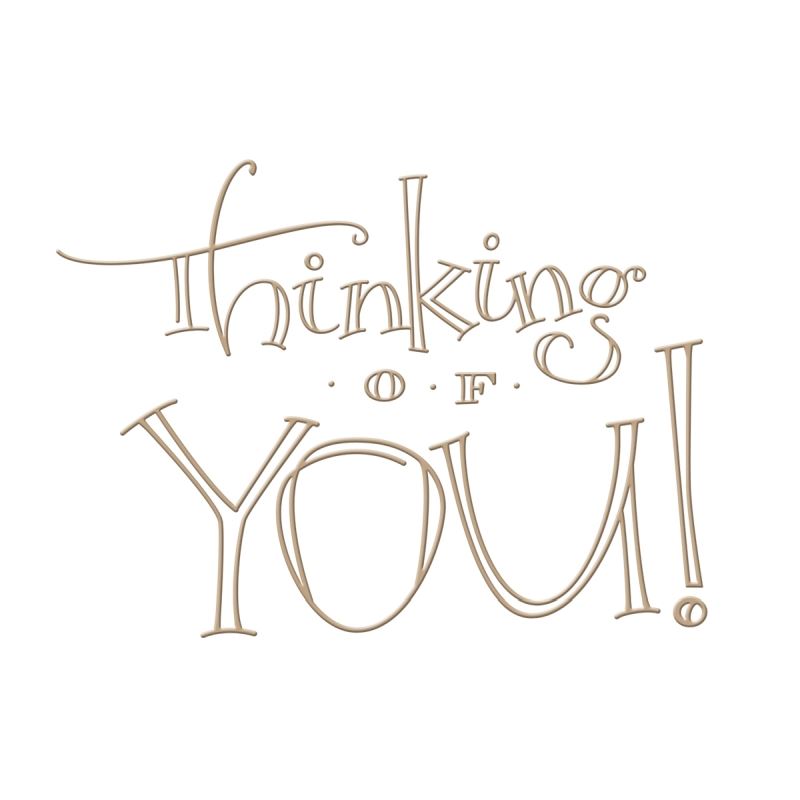 Faux Script Thinking of You Glimmer Plate