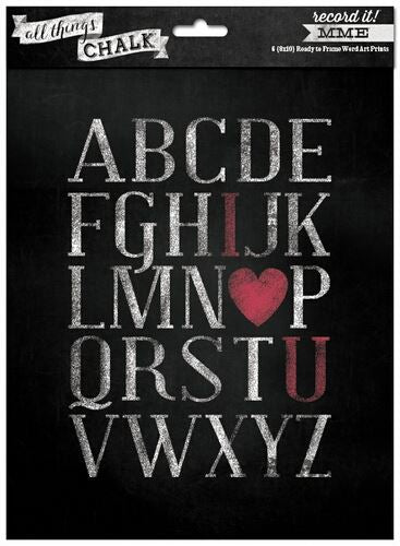 Record It! 8x10 Word Art Pack Sold in Singles