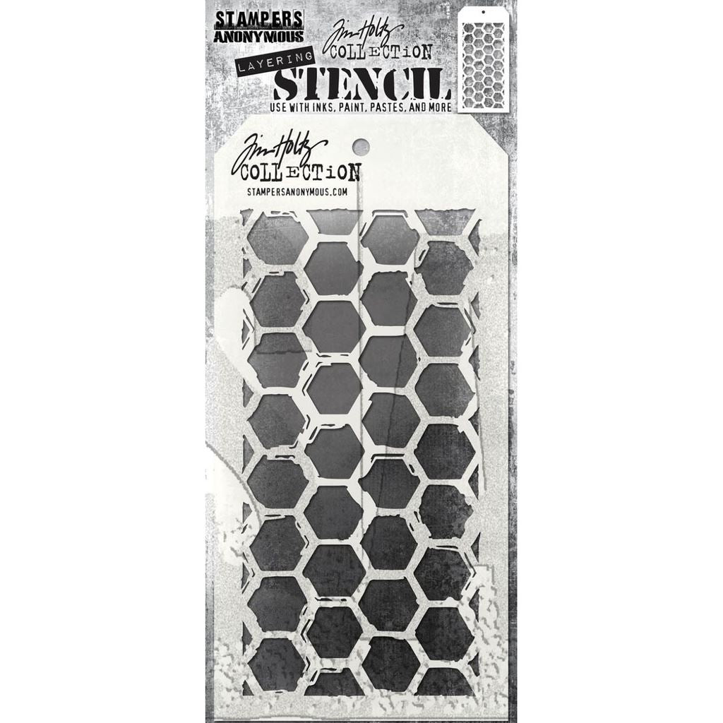 Brush Hex - Tim Holtz Layering Stencil