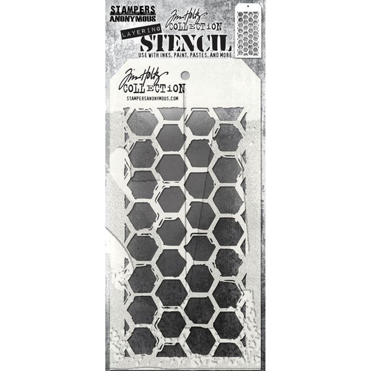 Brush Hex - Tim Holtz Layering Stencil
