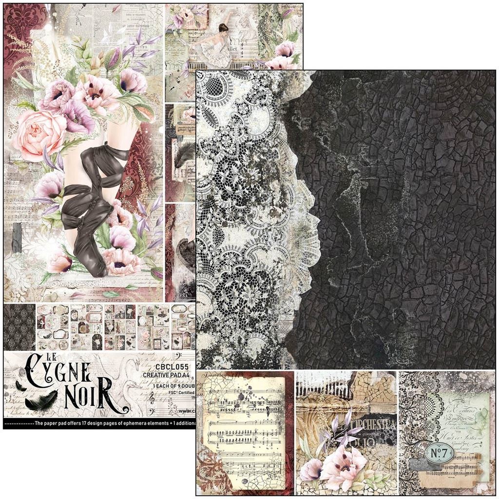 Cygne Noir (Black Swan) Creative Pad A4 9/Pack