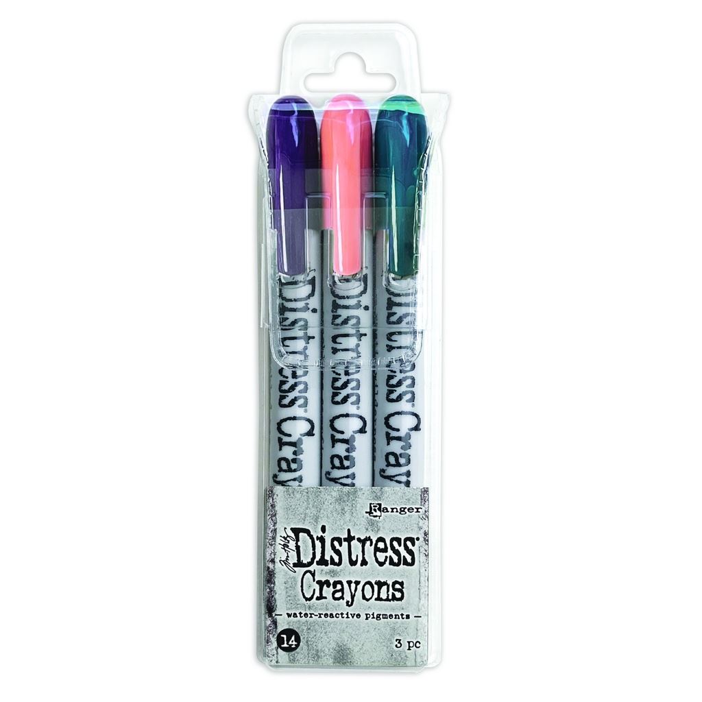 Tim Holtz Distress Crayon Set #14 (Villainous Potion/Saltwater Taffy/Unchartered Mariner)