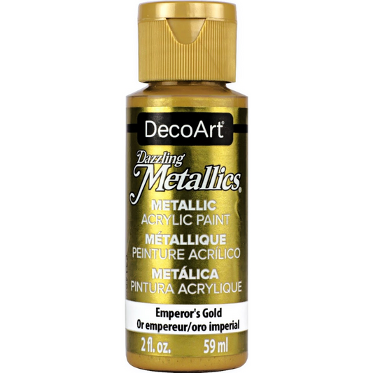 DecoArt Dazzling Metallics Acrylic Paint - Emperors Gold 2oz