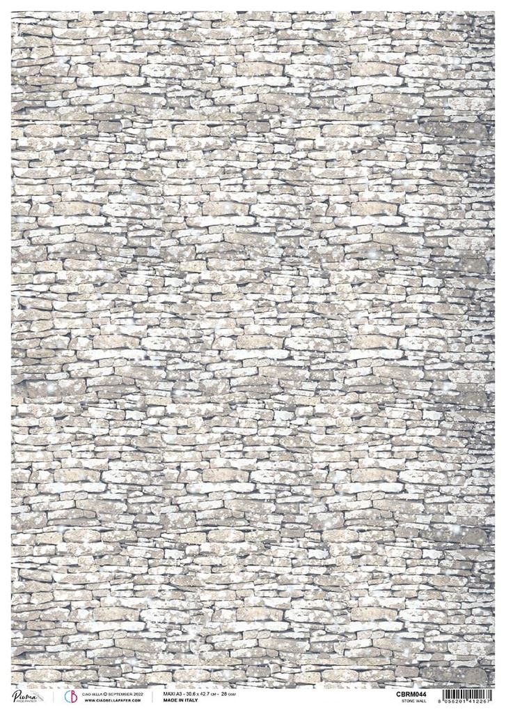 Rice Paper A3 Piuma Stone wall - 3 pack
