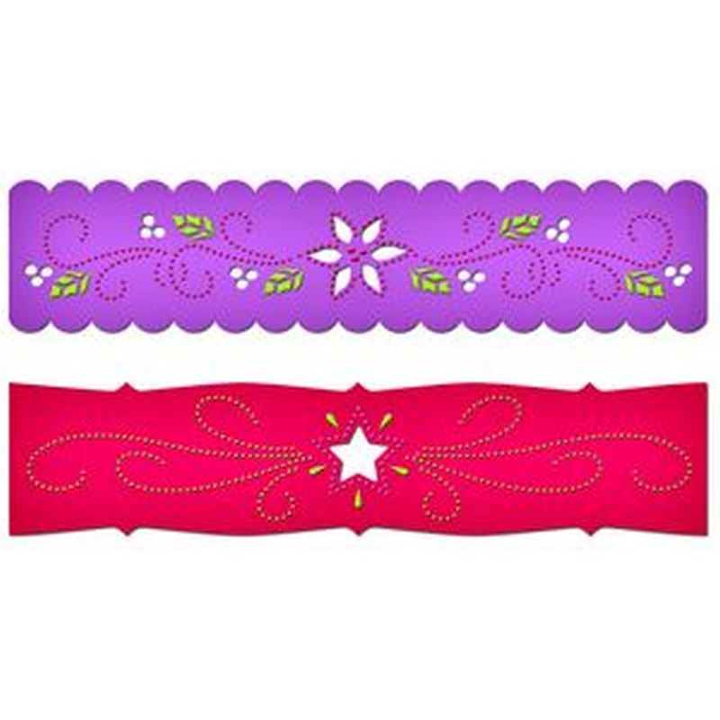 Poinsettia & Stars Border