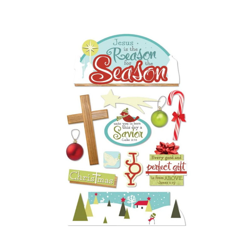Paper House Productions - 3D Reason for the Season - Puffy Stickers