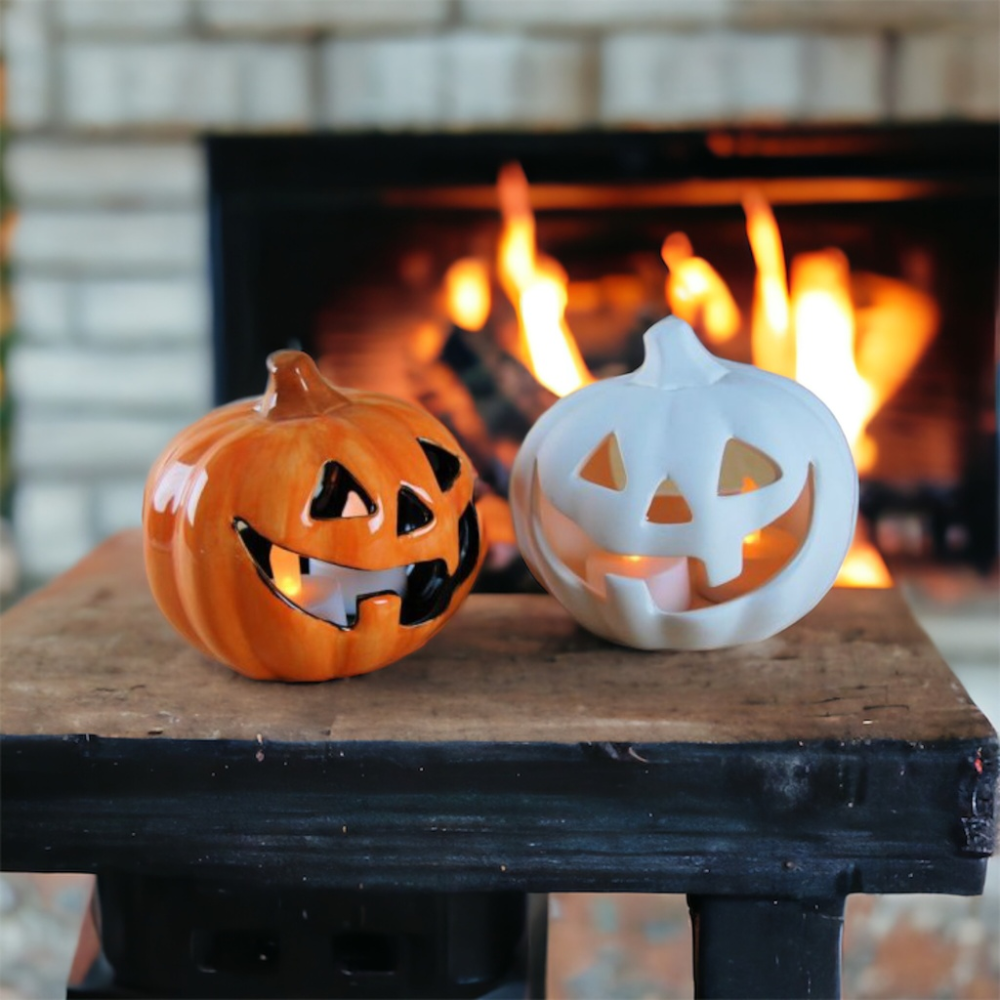 Pumpkin Tealight Holder – Bisque Blanks – Box of 6