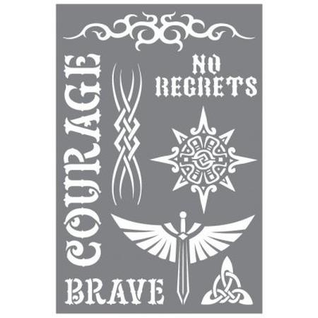 DecoArt Strength Stencil