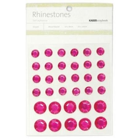 Mx Round Rhinestones- Hot Pk