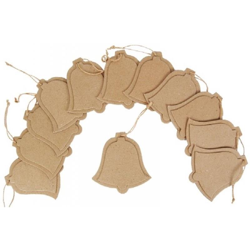 Flat ornament Bell pack of 12