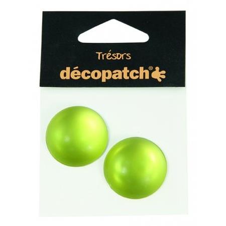 Pack of 2 gems, 3cm Green