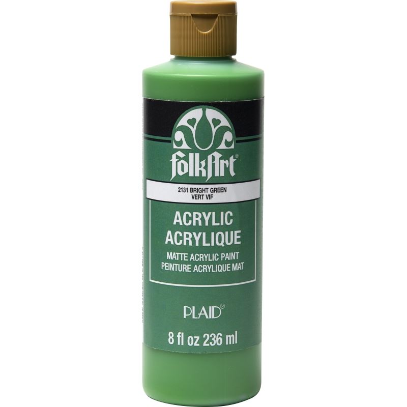 Bright Green Folkart 8oz
