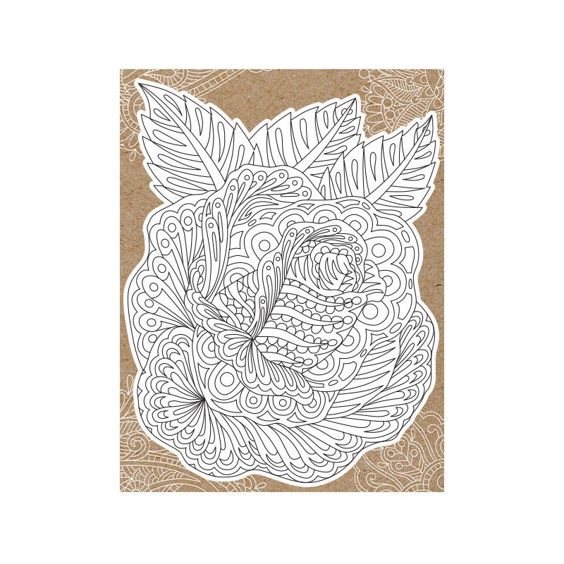 Paper House Productions - Diecut Colouring Card - Rose