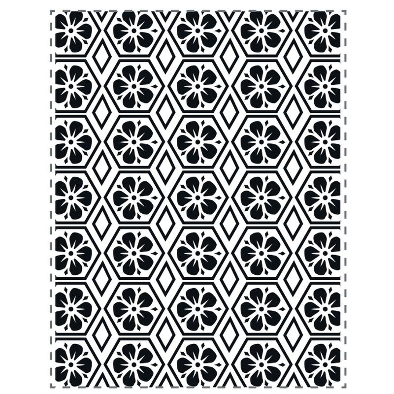 Floral Honeycomb A2Emb Folder