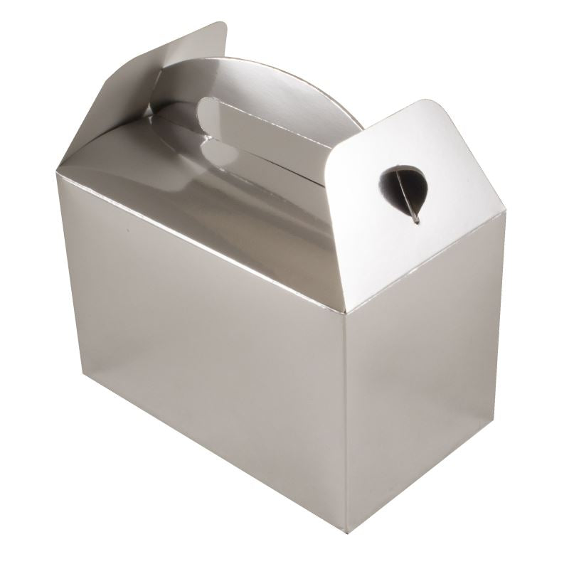 Party or Wedding Favours Box Metallic Silver - 6 Pieces