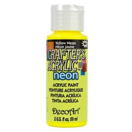 DecoArt Yellow Neon Crafters Acrylic 2oz